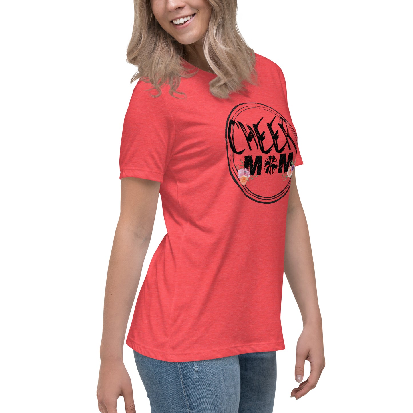 Floral Kissed Cheer Mom Tee