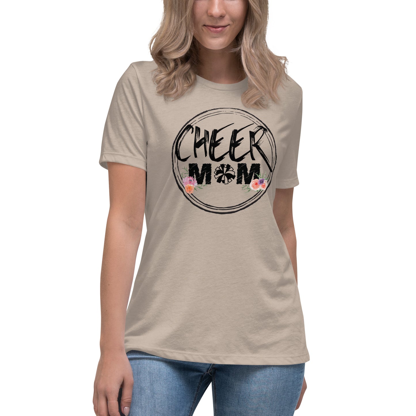 Floral Kissed Cheer Mom Tee