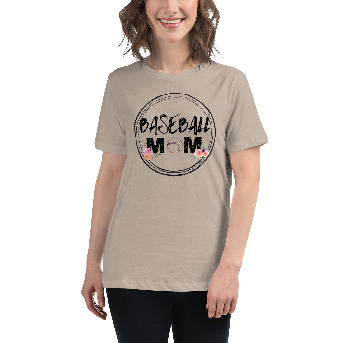 Floral Kissed Baseball Mom Tee