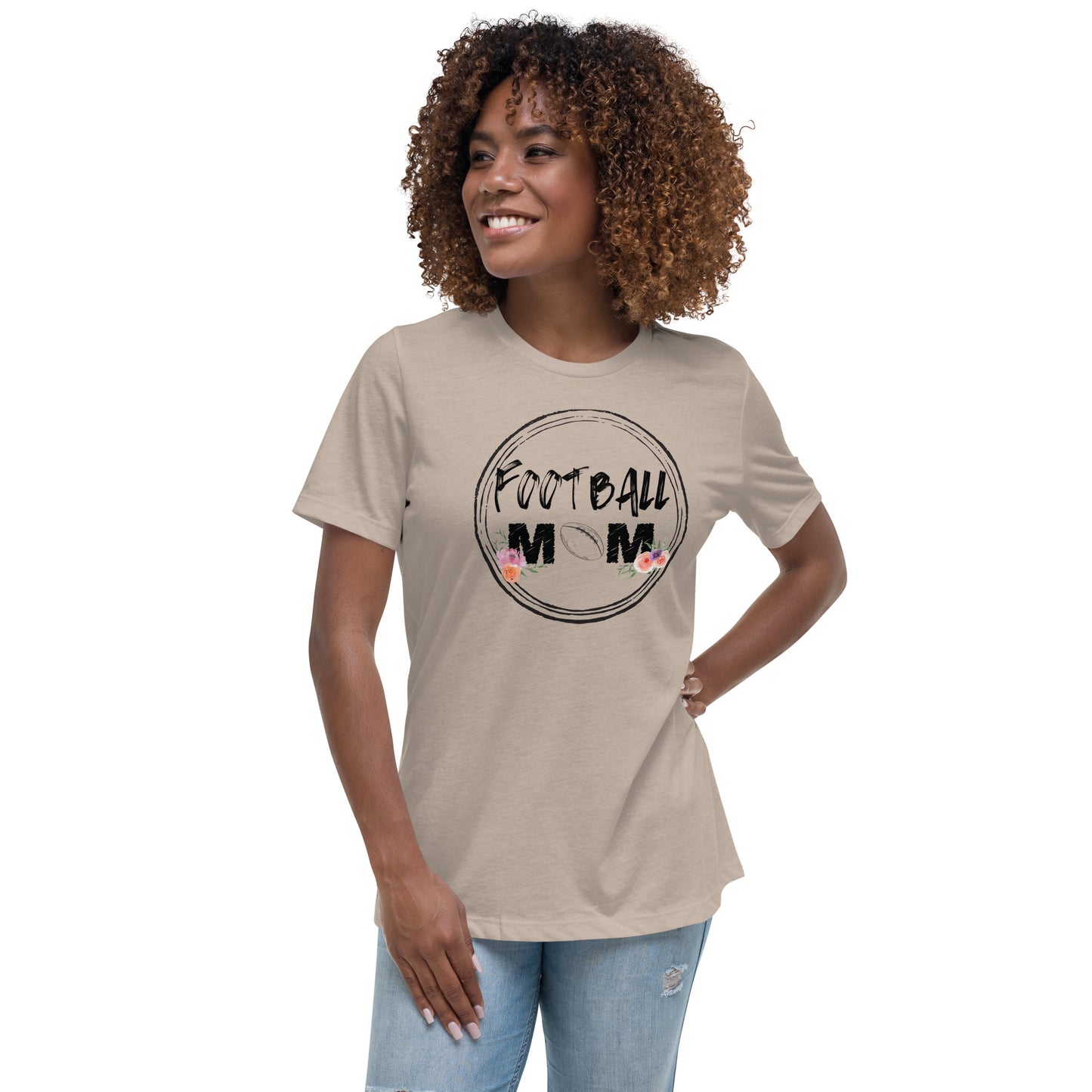 Floral Kissed Football Mom Tee