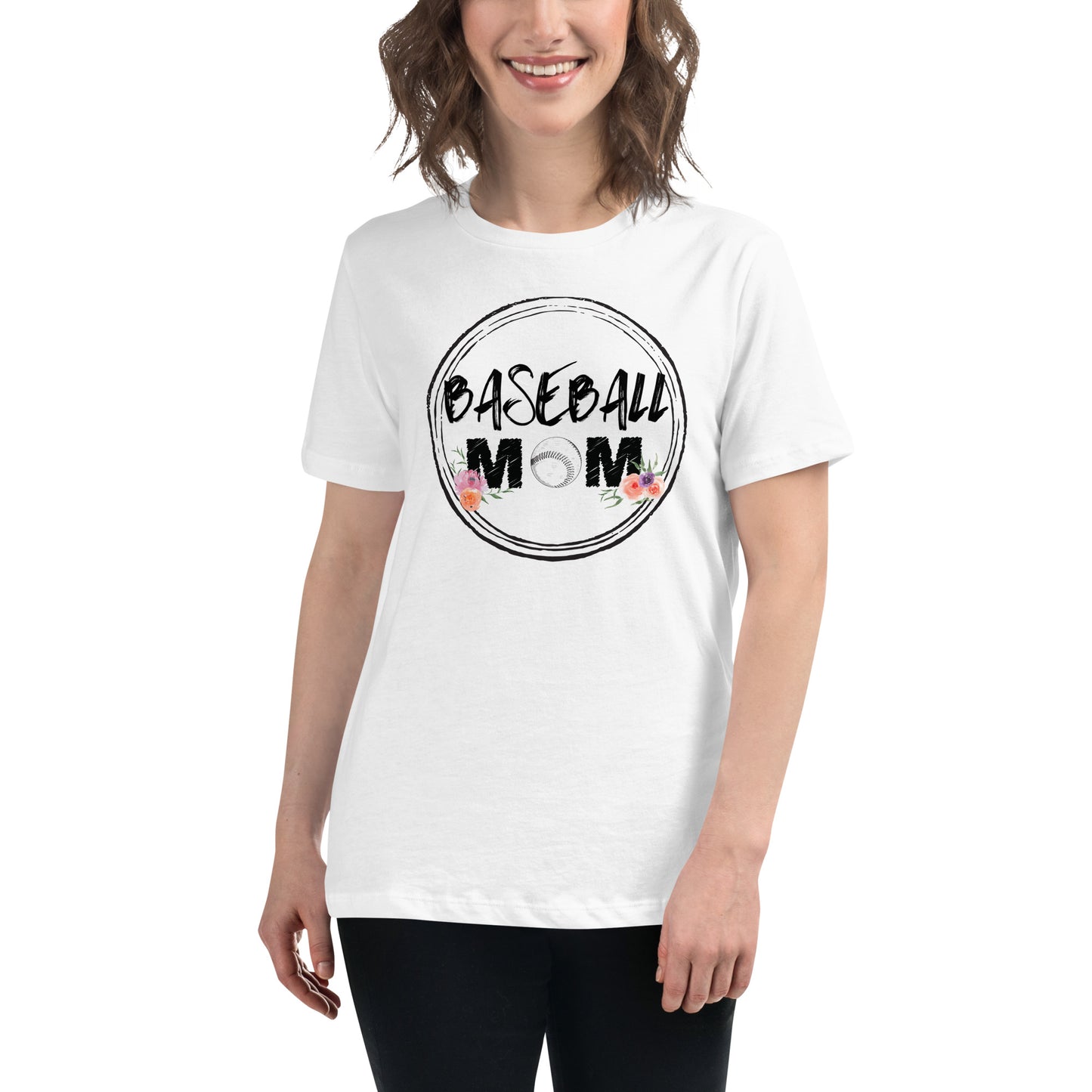 Floral Kissed Baseball Mom Tee