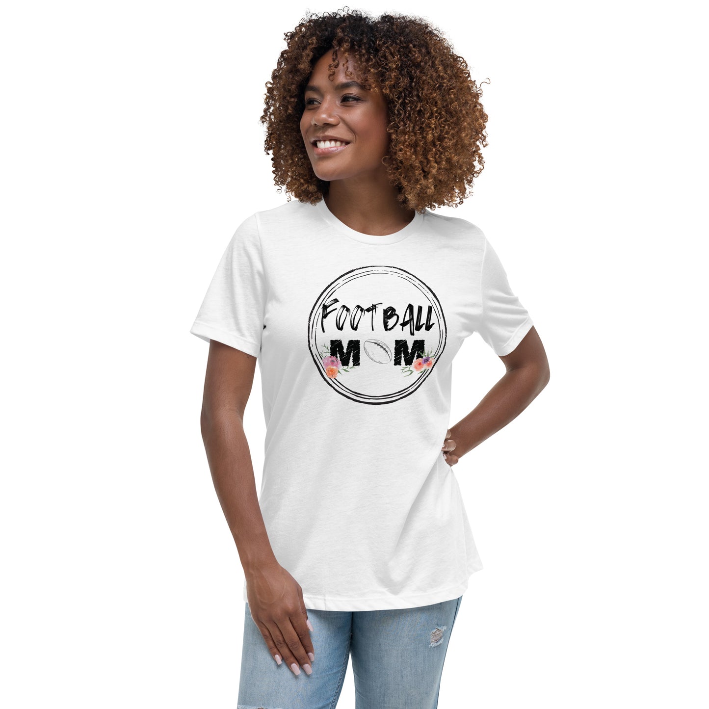 Floral Kissed Football Mom Tee