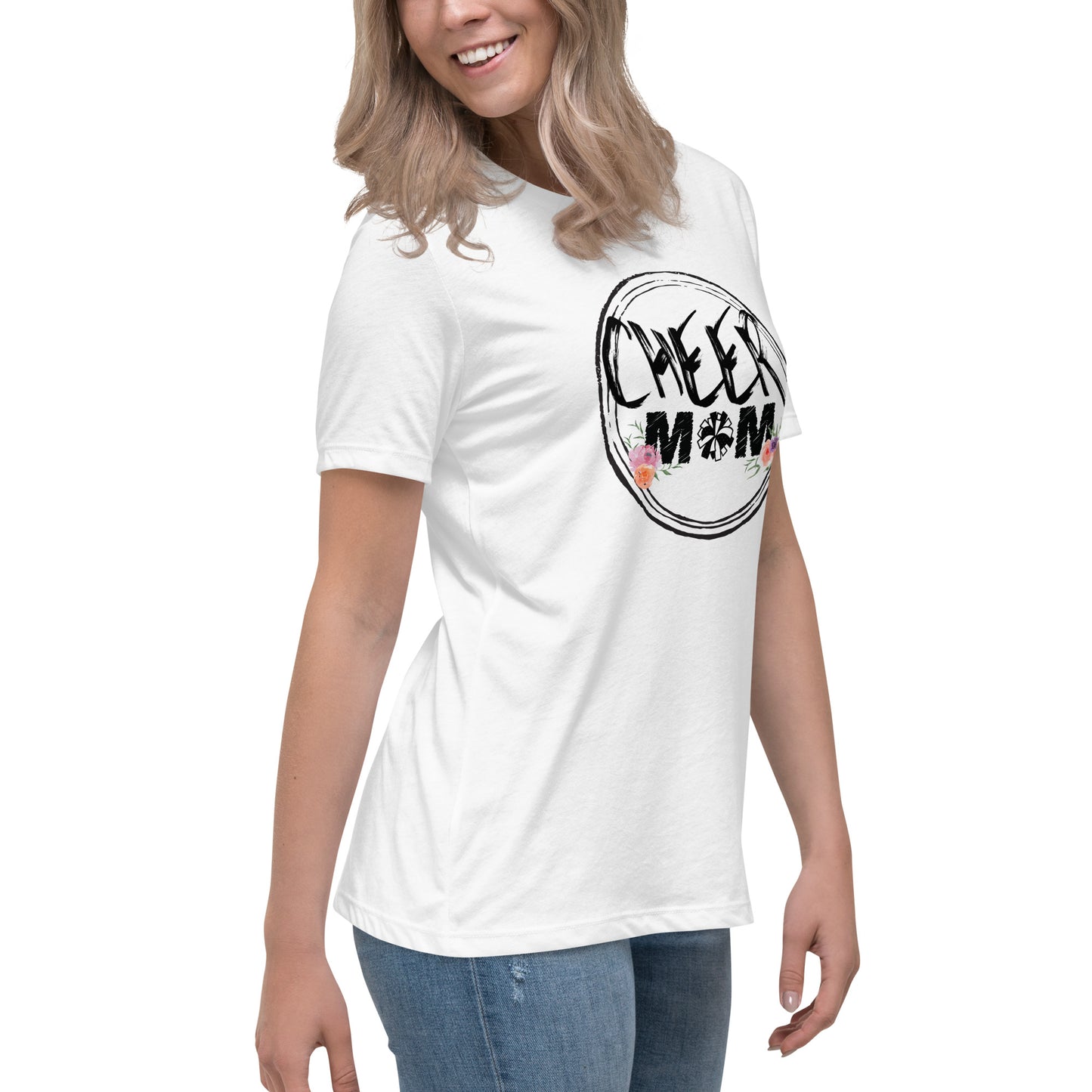 Floral Kissed Cheer Mom Tee